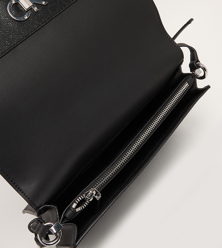 Textured Flap Shoulder Bag