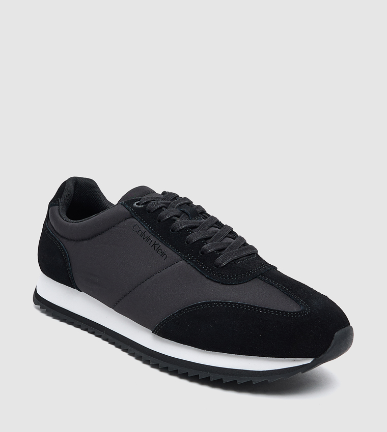 Textured Lace-Up Sneakers