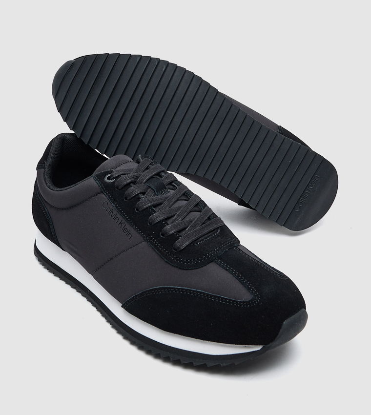 Textured Lace-Up Sneakers