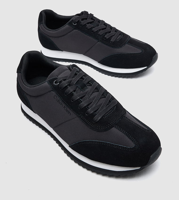 Textured Lace-Up Sneakers