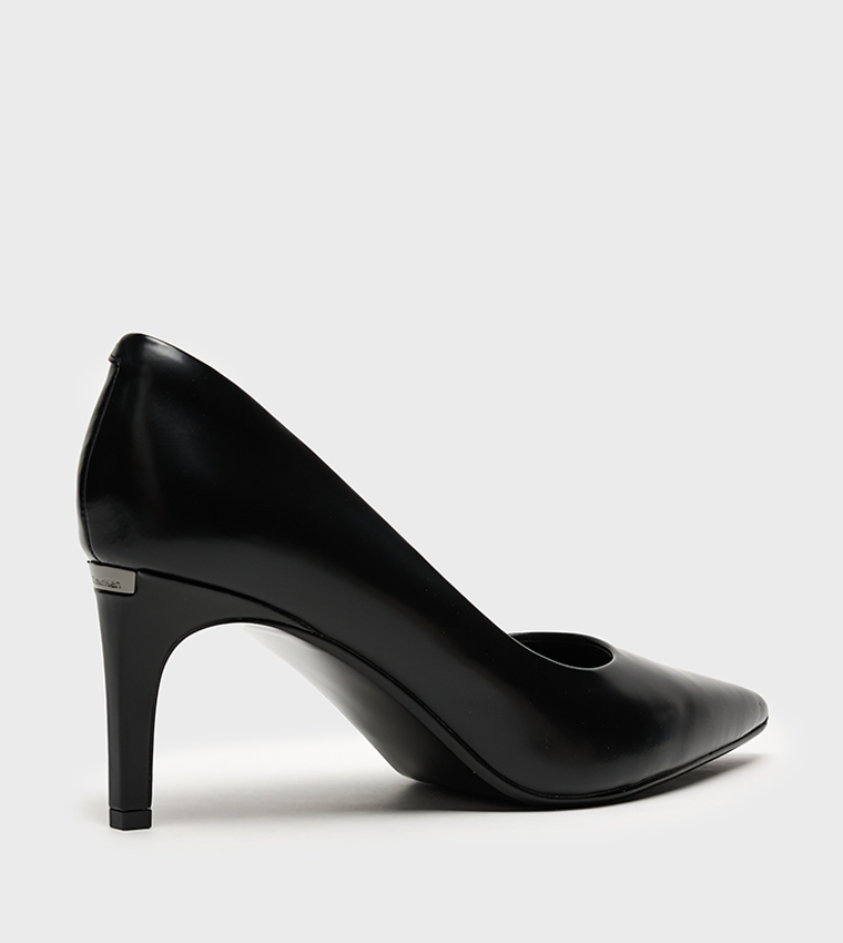 Textured Pointed Toe Pumps