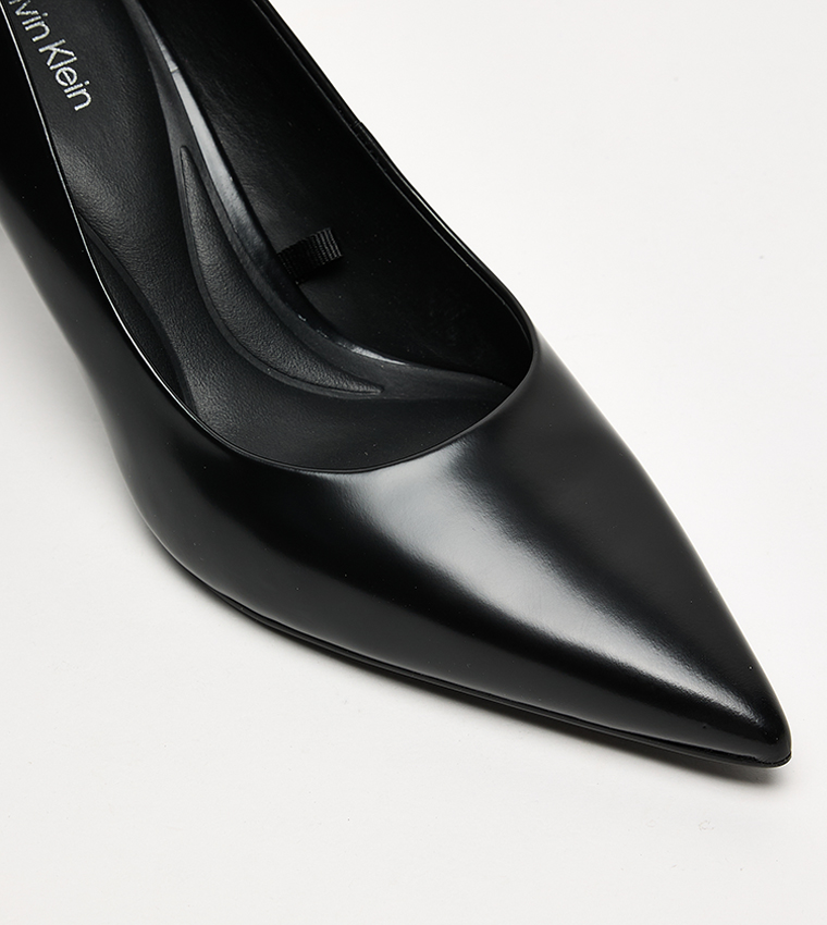 Textured Pointed Toe Pumps