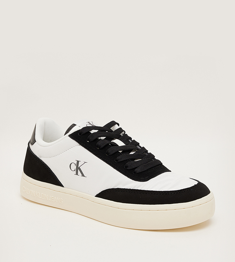 Monogram Detail Lace-Up Sneakers