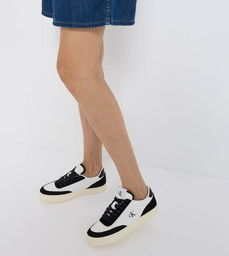Monogram Detail Lace-Up Sneakers