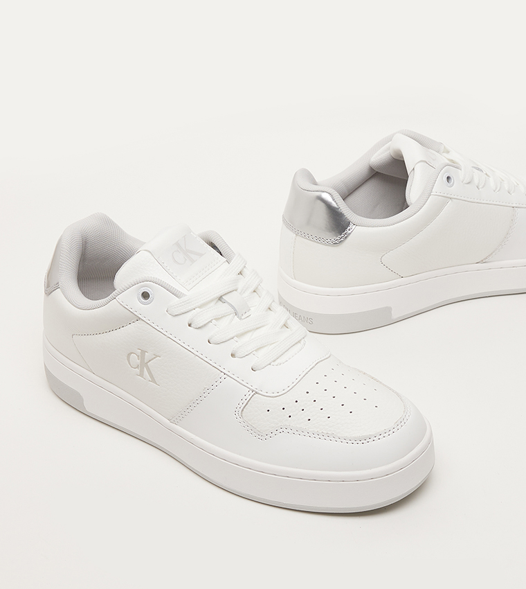 Monogram Detail Lace-Up Sneakers
