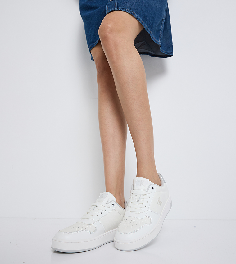 Monogram Detail Lace-Up Sneakers