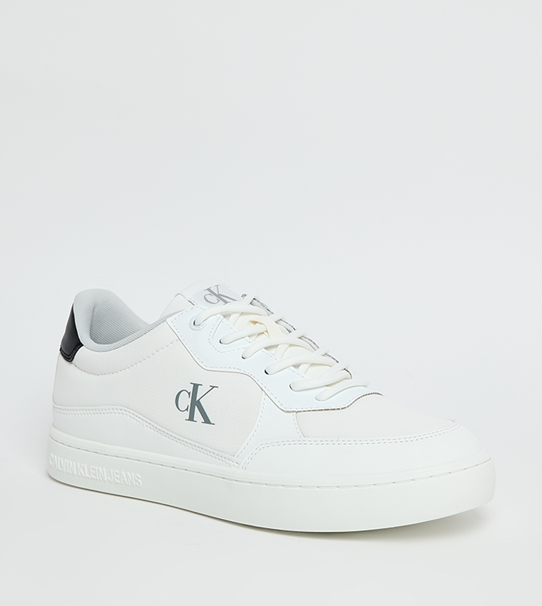 Monogram Detail Lace Up Sneakers