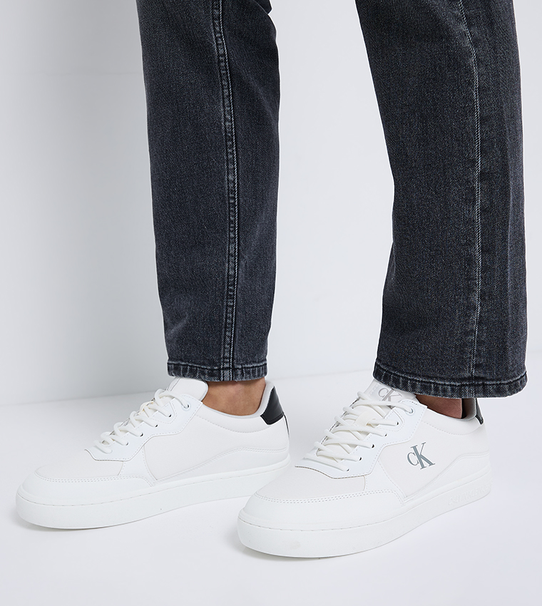Monogram Detail Lace Up Sneakers
