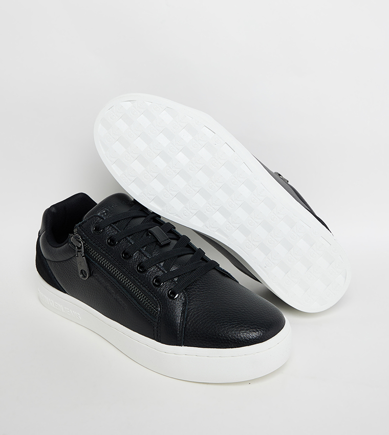 Buy Calvin Klein Zip Detail Lace Up Sneakers In Black 6thStreet Oman