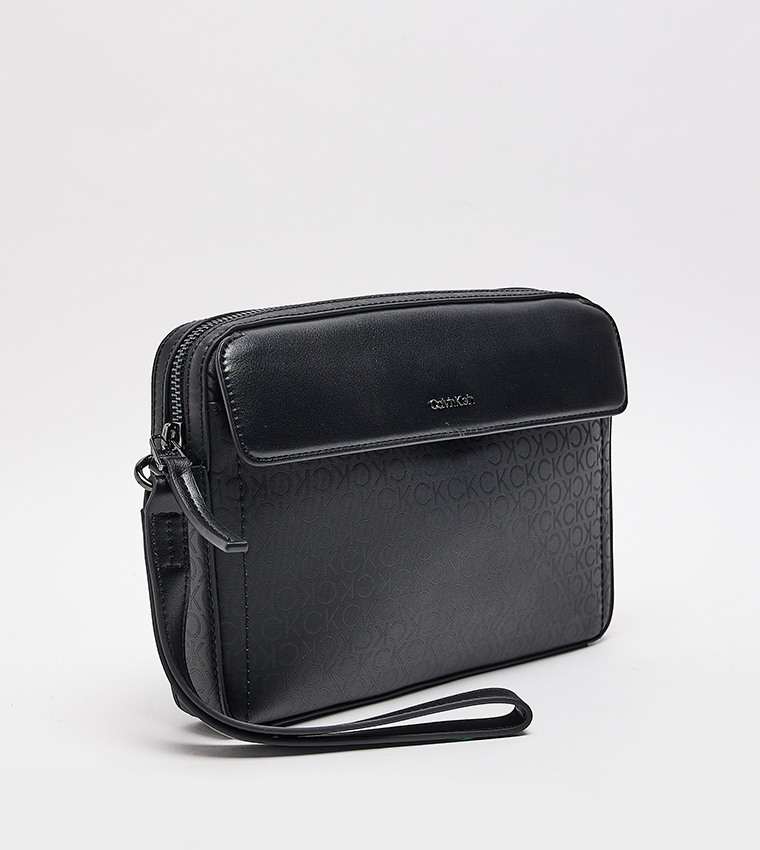 Sleek Logo Detail Toiletry Bag