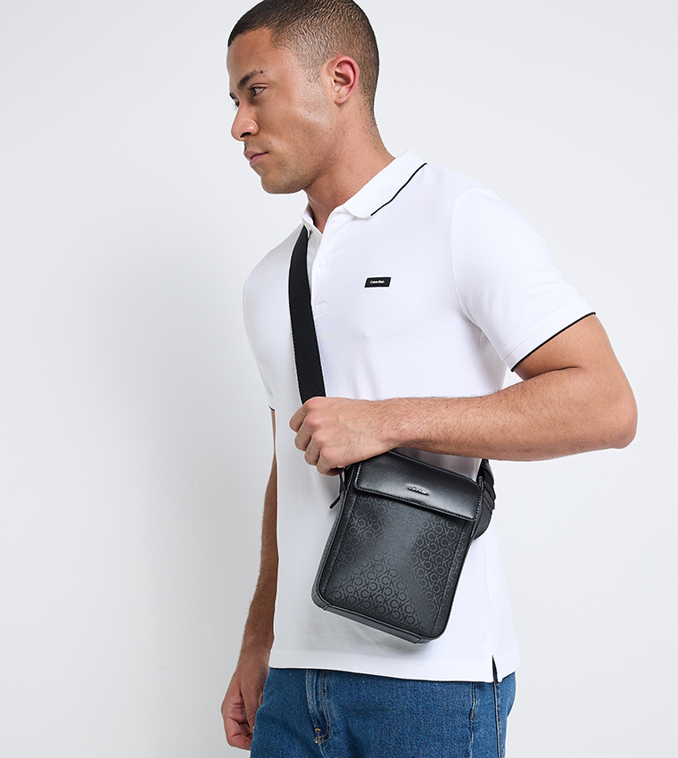 Monogram Detail Reporter Bag