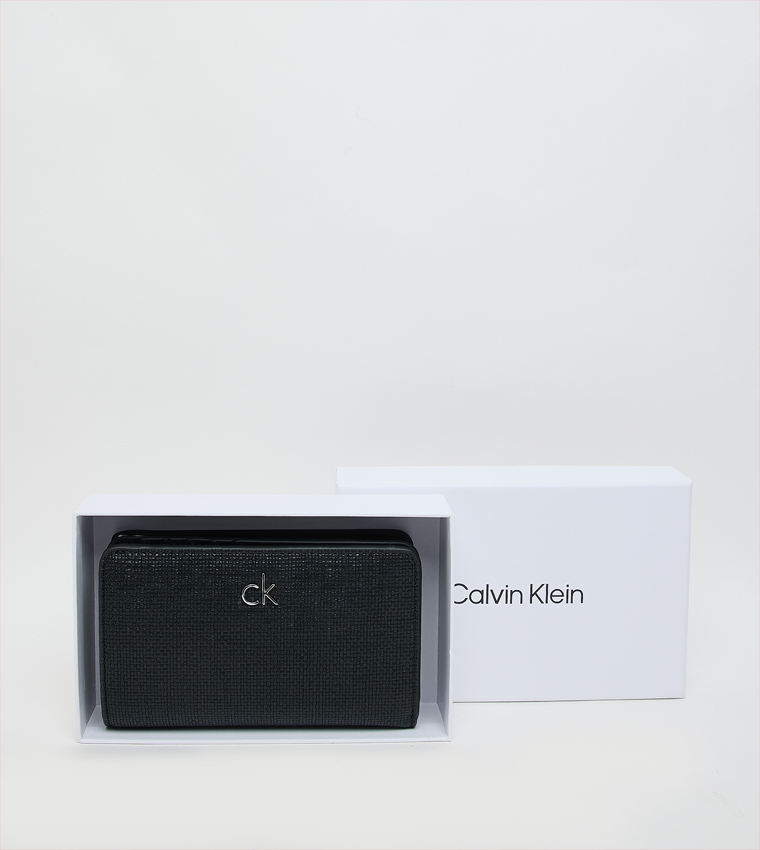Textured Zip-Around Wallet