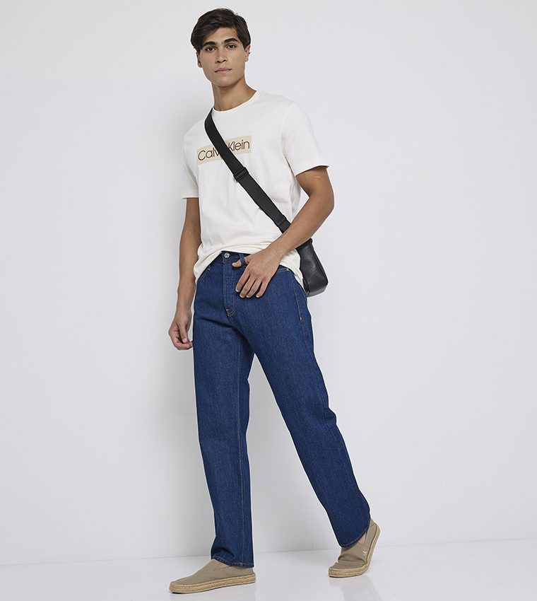 Washed Straight Fit Jeans