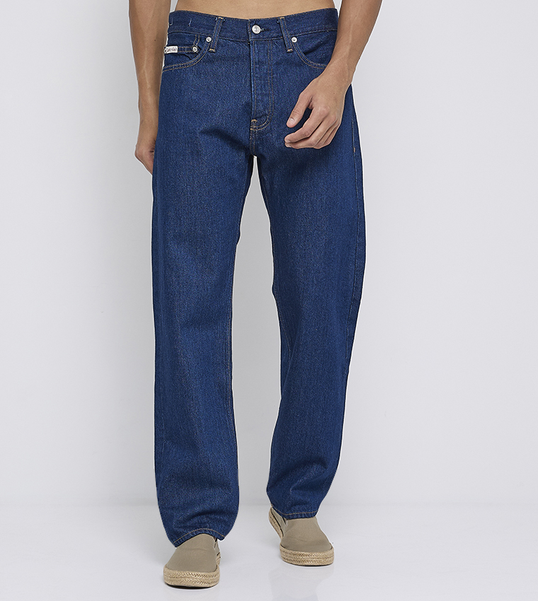 Washed Straight Fit Jeans