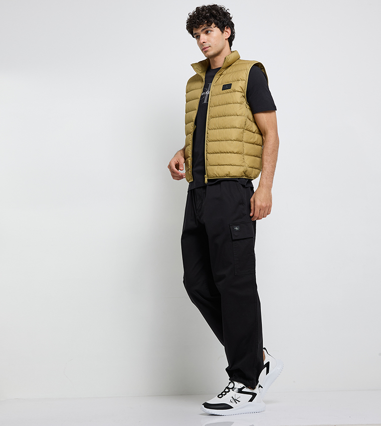 Logo Badge Straight Fit Cargo Pants
