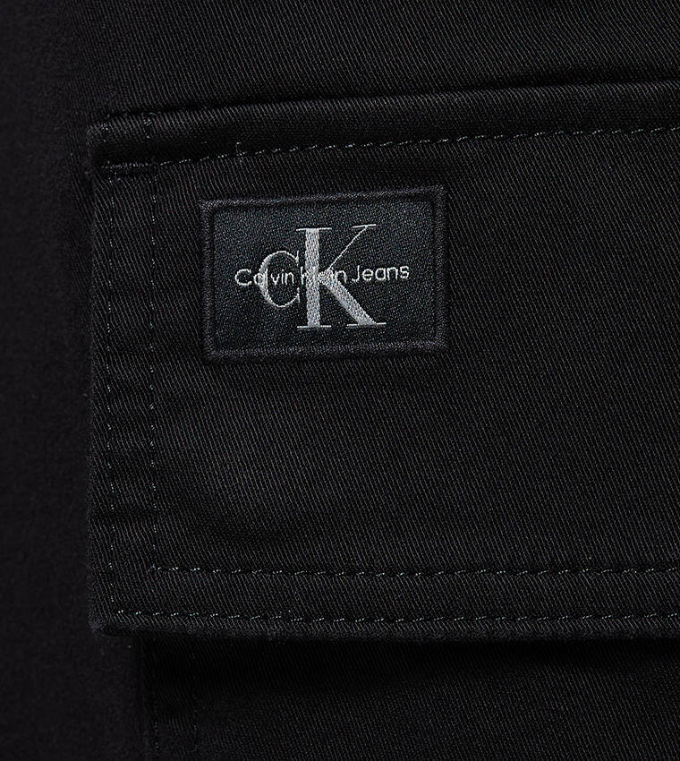 Logo Badge Straight Fit Cargo Pants