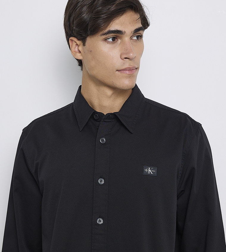 Logo Label Woven Shirt