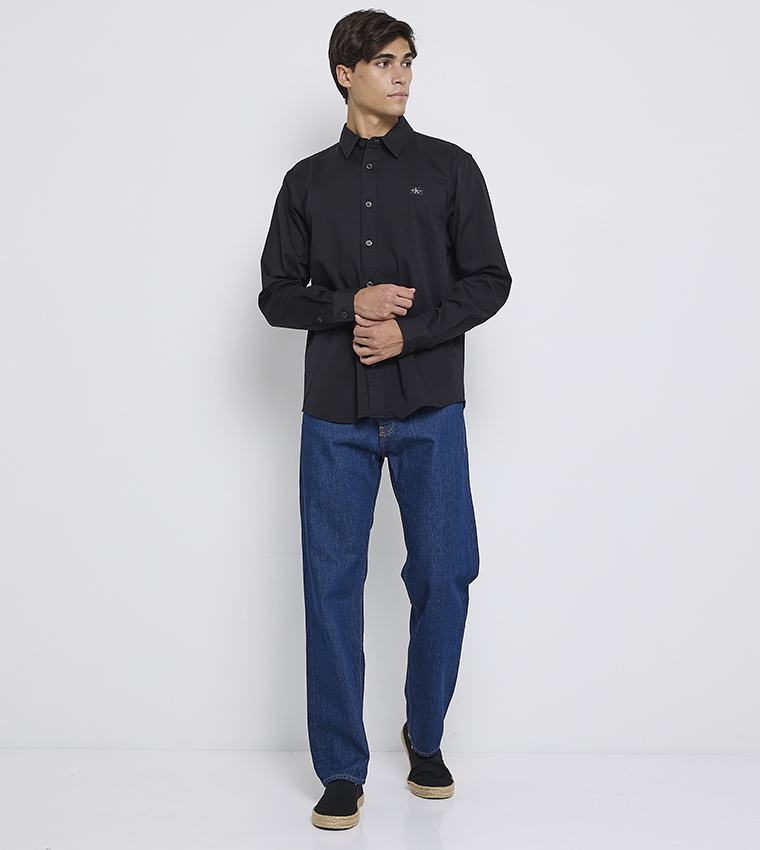 Logo Label Woven Shirt