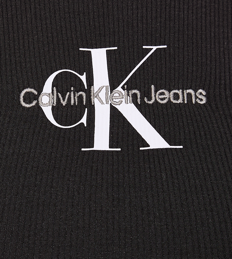 Monogram Detail Ribbed Tank Top