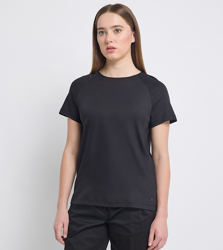 Solid Raglan Sleeves T-Shirt