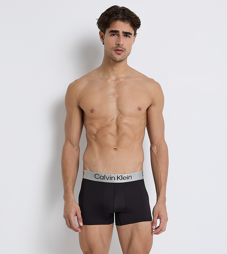 سروال داخلي بشعار على الخصر - 3 قطع