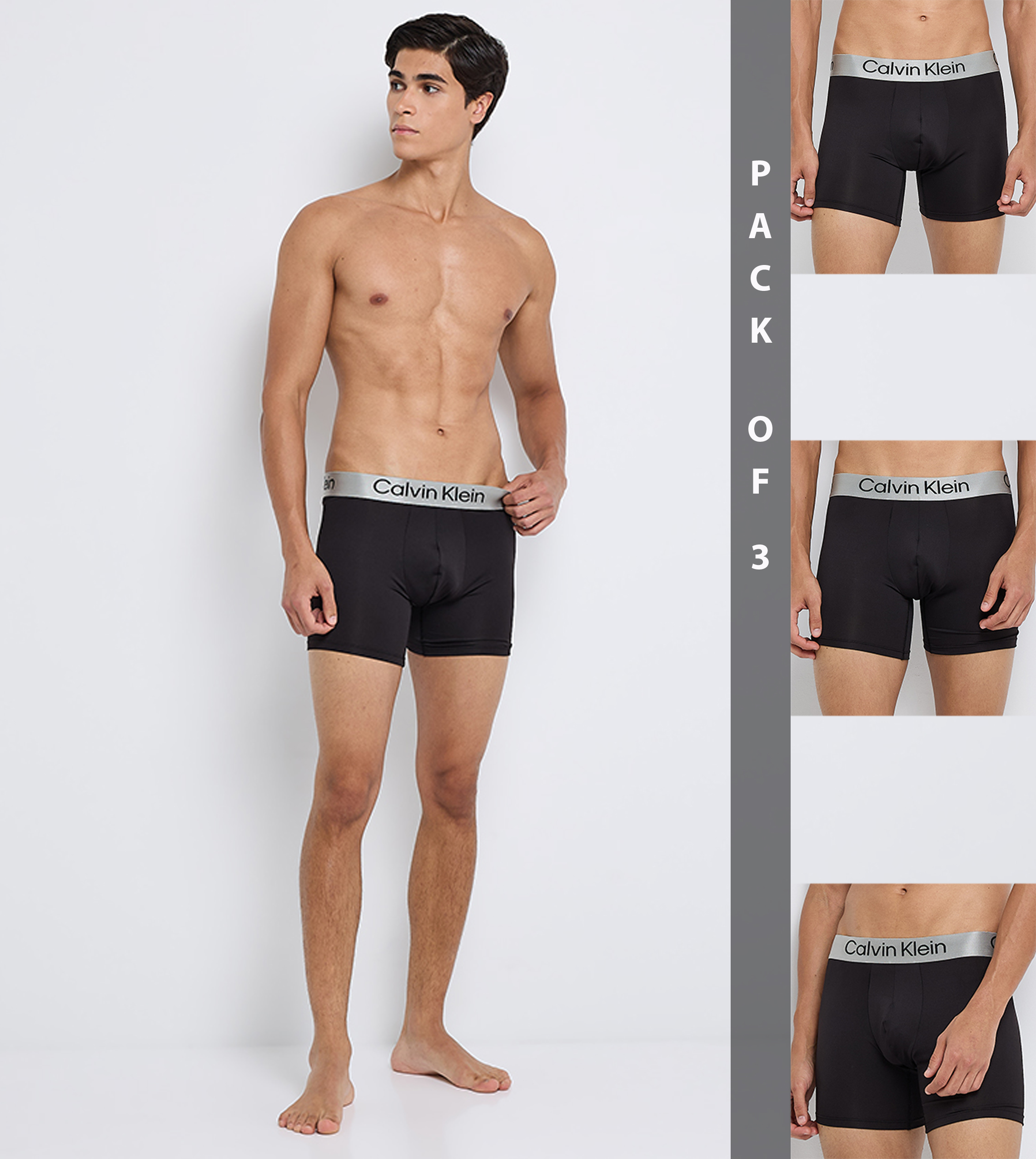 3-Pack Logo Waistband Trunks