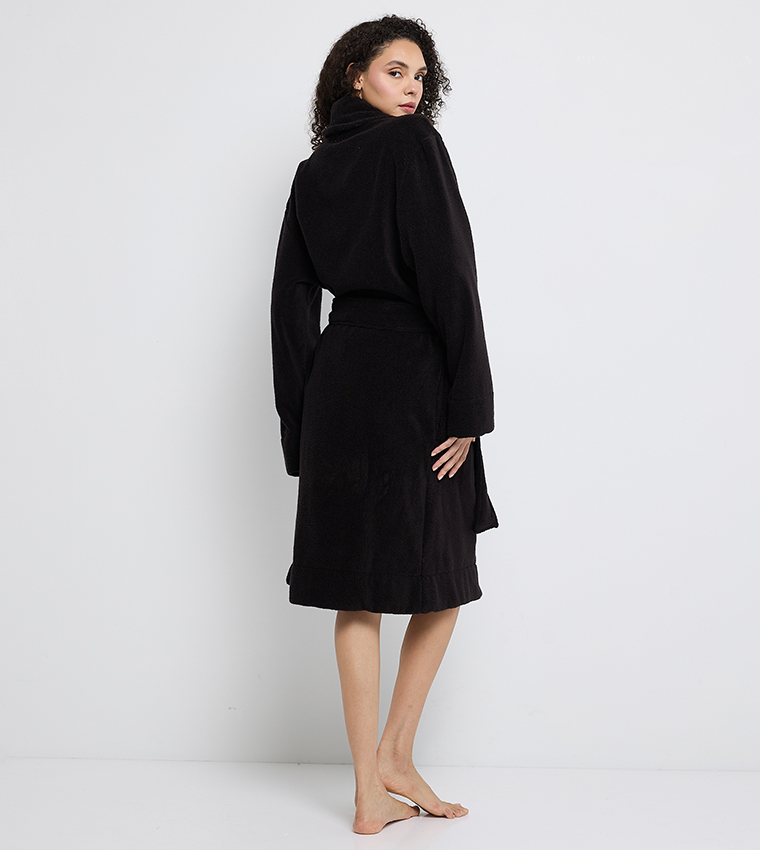 Monogram Embroidered Terry Bathrobe