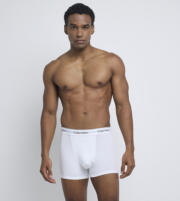 3-Pack Logo Waistband Trunks