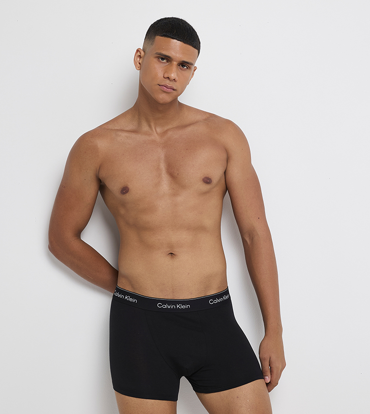 3-Pack Logo Waistband Trunks