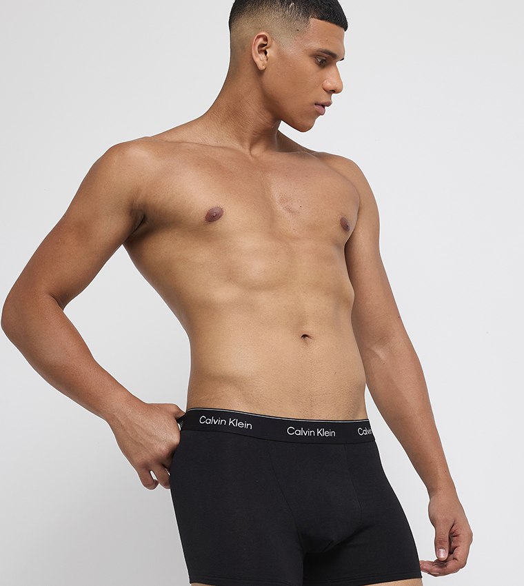 3-Pack Logo Waistband Trunks