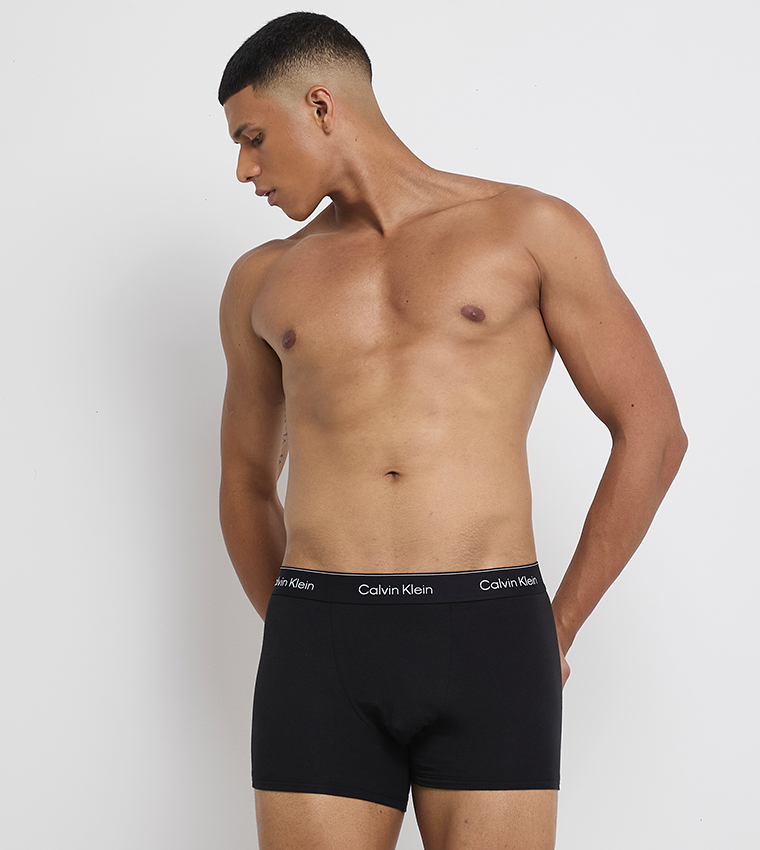 3-Pack Logo Waistband Trunks
