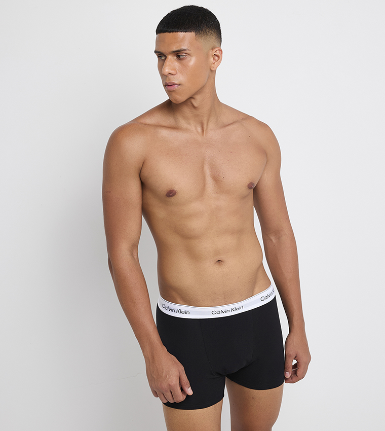3-Pack Logo Waistband Trunks