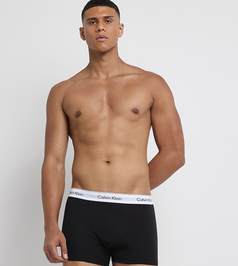 3-Pack Logo Waistband Trunks