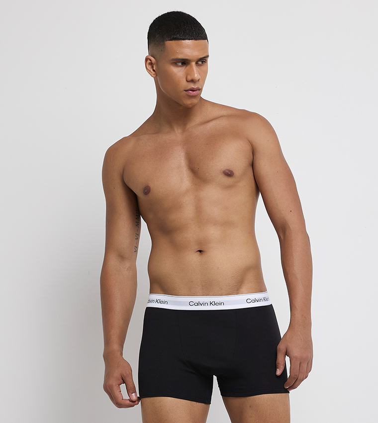 3-Pack Logo Waistband Trunks