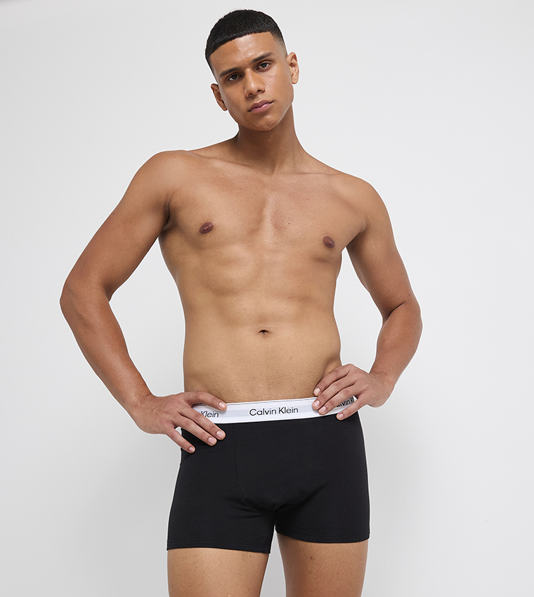 3-Pack Logo Waistband Trunks
