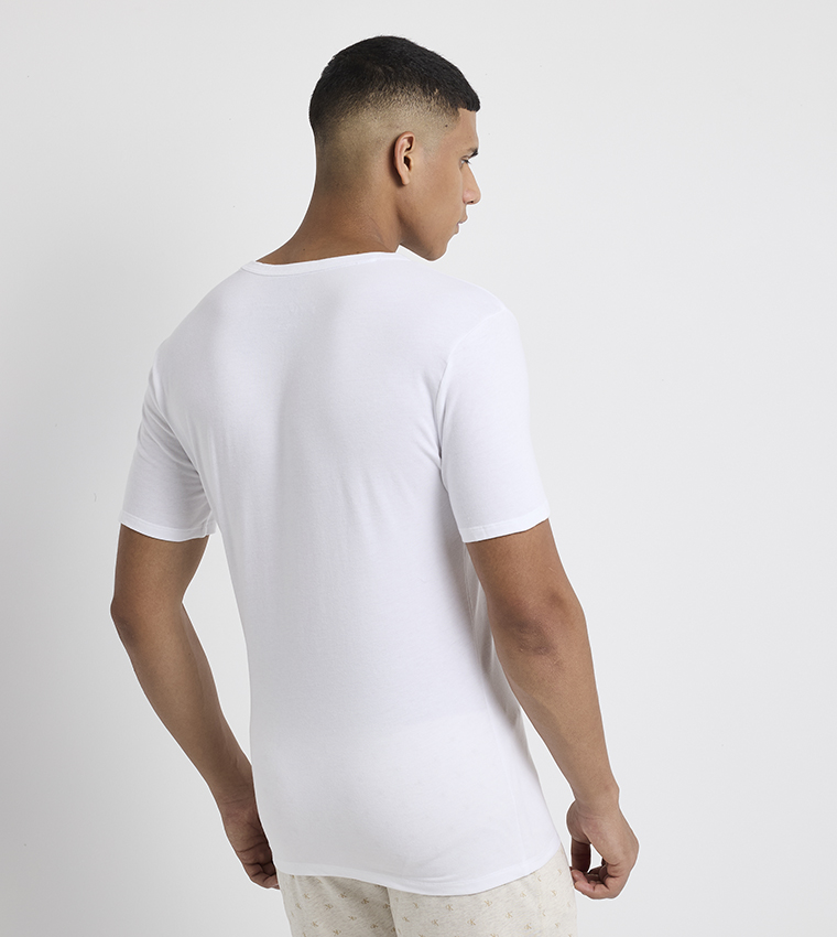 3-Pack Solid Short Sleeves Vests