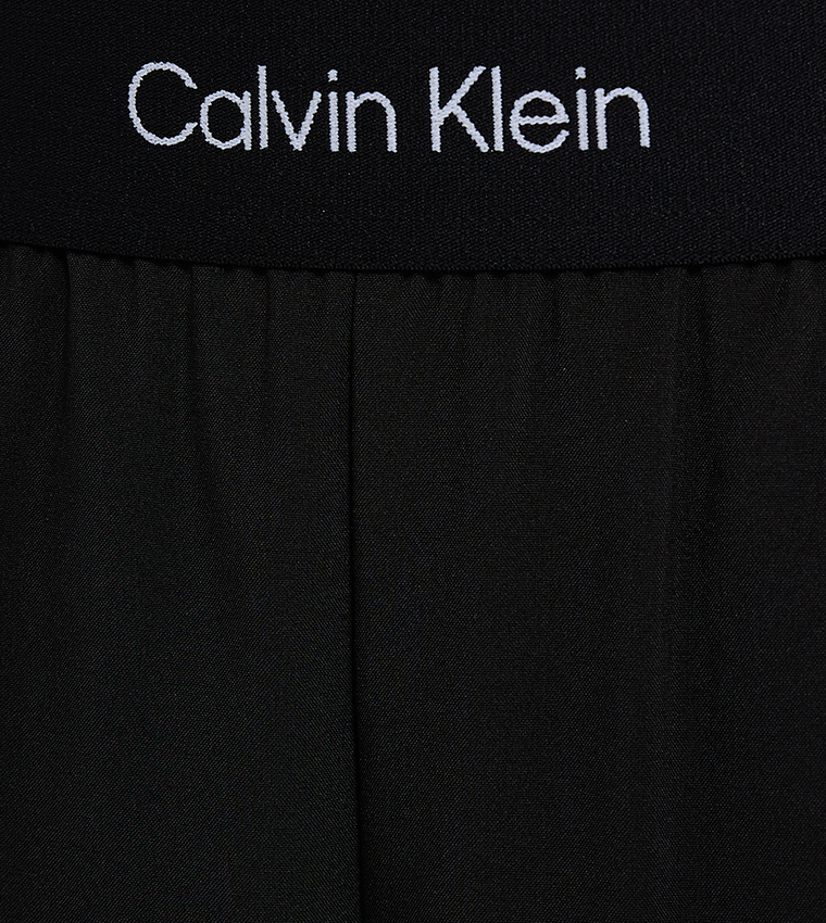 Logo Waistband Wide Leg Pants
