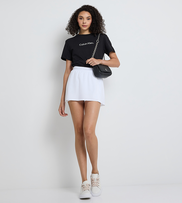 Logo Waist Mini Skirt