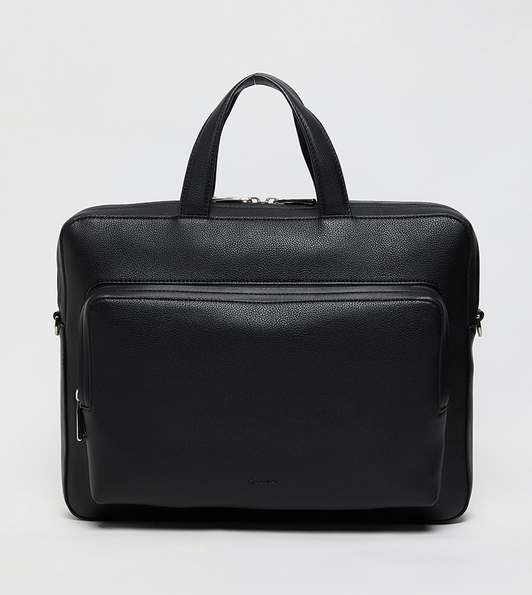 Textured Zippered Laptop Bag