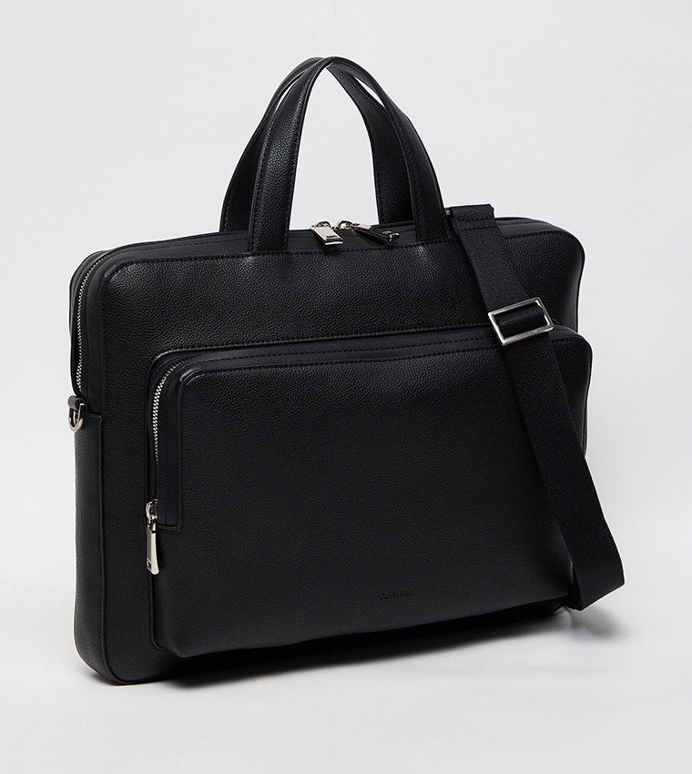 Textured Zippered Laptop Bag