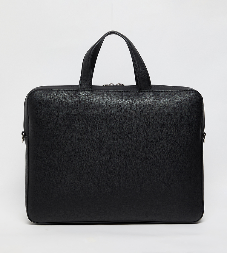 Textured Zippered Laptop Bag