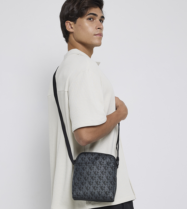 MATTE Monogram Patterned Reporter Bag