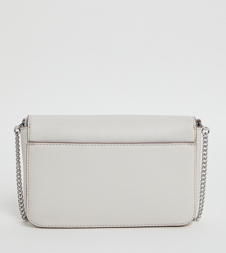 MINIMAL Logo Detail Flap Crossbody Bag