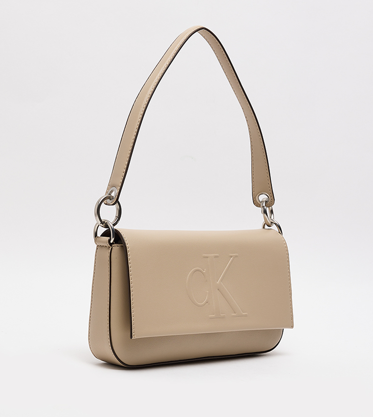 Sculpted Flap Shoulder Bag