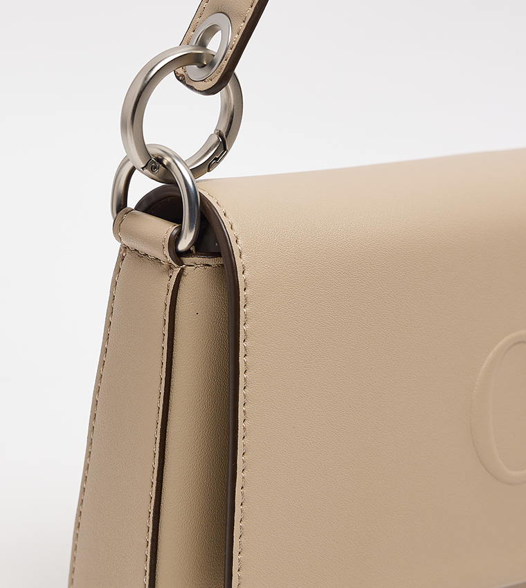 Sculpted Flap Shoulder Bag