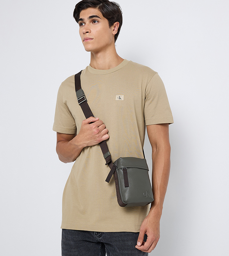 Monogram Detail Reporter Bag