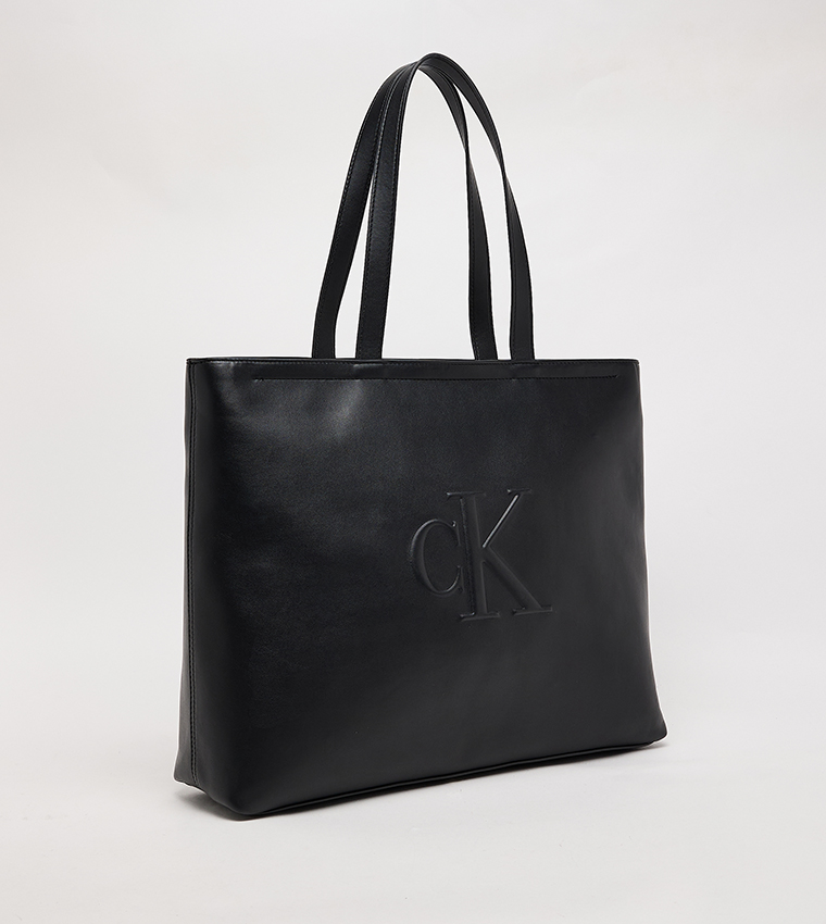 Monogram Embossed Tote Bag