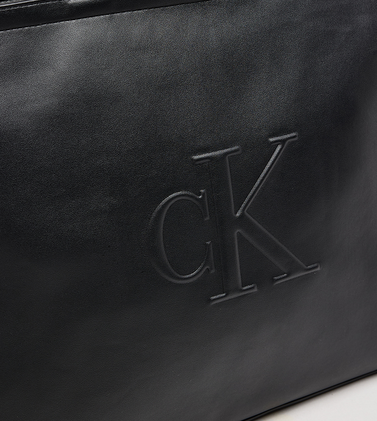 Monogram Embossed Tote Bag