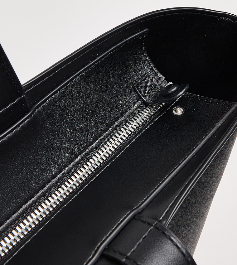 Monogram Embossed Tote Bag