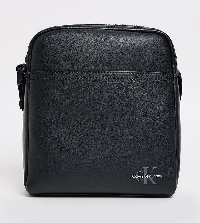 Logo Detail Zippered Reporter Bag